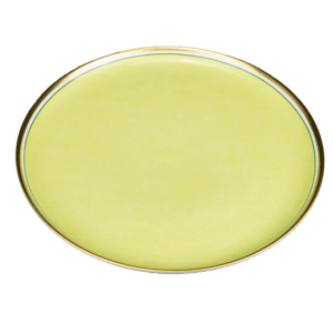 Piatto di coppia piatto 30 cm, Colore verde con bordo dorato