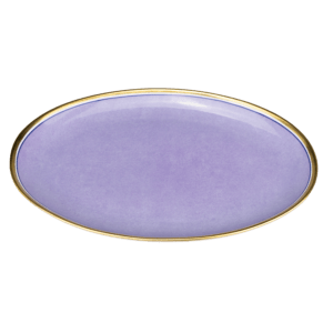 Oval platter 28cm lilac/gold