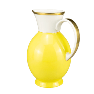 Brocca da 1,2 l Colore giallo con bordo dorato