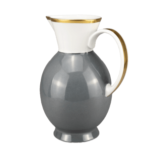 Caraffa da 1,2 l Colore grigio con bordo dorato