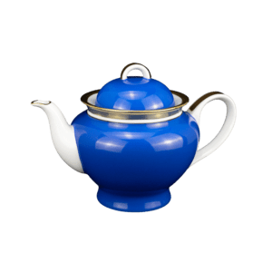 Teekanne 1,2 l Colour königsblau mit Goldrand