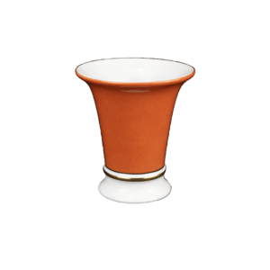 Vaso a imbuto 15 cm Colore ambra con bordo dorato