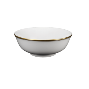 Bowl 2,0 l mit breiten Goldband und Goldlinie handgemalt