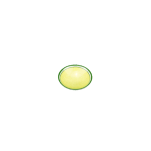 petit bol 6 cm vert moucheté avec bord coloré peint à la main