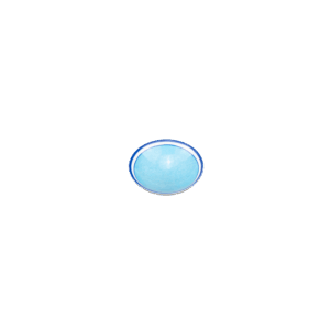 petit bol 6 cm bleu moucheté avec bord coloré peint à la main